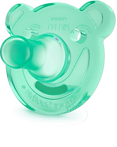 Philips Avent Soothie - Pack de 2 Chupetes calmantes de silicona médica, sin BPA, 3 meses, niño, color azul y verde
