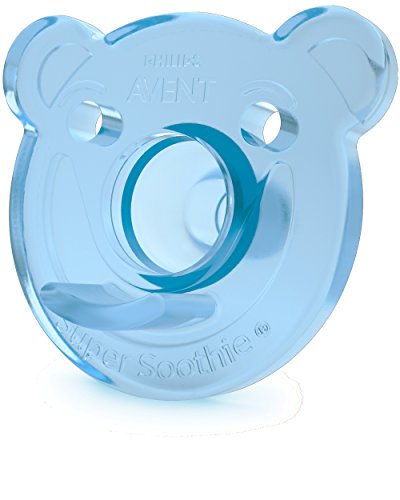 Philips Avent Soothie - Pack de 2 Chupetes calmantes de silicona médica, sin BPA, 3 meses, niño, color azul y verde