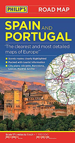 Philip's Spain and Portugal Road Map (Philip's Sheet Maps)