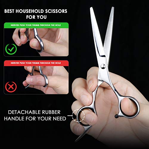 PHYSEN Juego de 11 Tijeras Para Cortar el Cabello, Kit de Tijeras de Peluquería con Afeitadora , Kit de Tijeras de Peluquería Profesional Para el Hogar Para Hombres, Mujeres, Mascotas