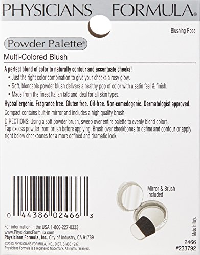 Physicians Formula Powder Palette Blush, Blushing Rose, 0.17-Ounces