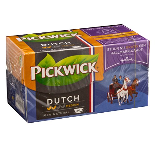 Pickwick Dutch Tea Blend, Té Negro, Sabor a Naranja, 20 Bolsitas