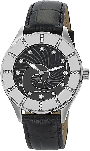 Pierre Cardin - Reloj analógico de Cuarzo para Mujer, Color Plata/Negro/Negro