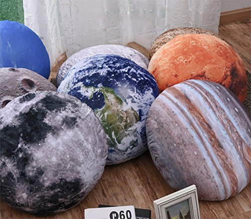 Pillow-MAIKA HOME Almohada Planet/Almohada de Tierra/cojín, Sistema Solar (Estilo: Marte; Tamaño: 25 * 25 cm)