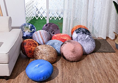 Pillow-MAIKA HOME Almohada Planet/Almohada de Tierra/cojín, Sistema Solar (Estilo: Marte; Tamaño: 25 * 25 cm)