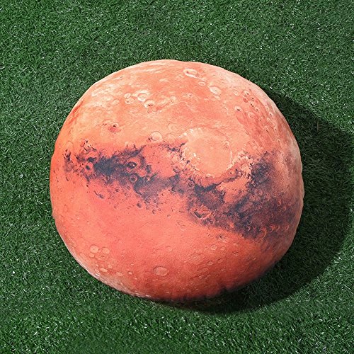 Pillow-MAIKA HOME Almohada Planet/Almohada de Tierra/cojín, Sistema Solar (Estilo: Marte; Tamaño: 25 * 25 cm)