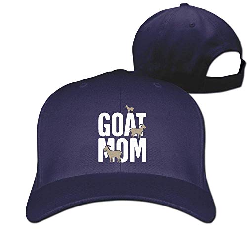 Pimkly Unisexo Sombreros/Gorras de béisbol, Goat Mom Cotton Pure Color Baseball Cap Classic Adjustable Ball Hat