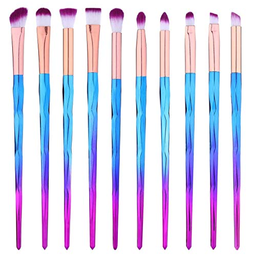 Pincel para maquillaje, juego de ojos: Best Choice 10 Piece Essence - Shader, Apply Better Cosmetics, Brush Bucket