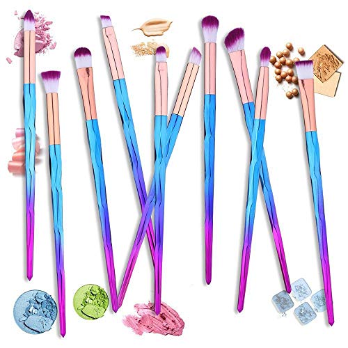 Pincel para maquillaje, juego de ojos: Best Choice 10 Piece Essence - Shader, Apply Better Cosmetics, Brush Bucket
