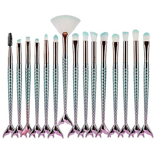Pincel para maquillaje, juego de ojos: Best Choice 15 Piece Essence - Shader, Apply Better Cosmetics, Brush Bucket
