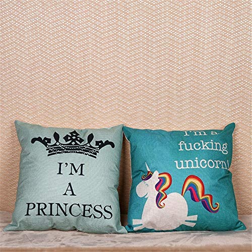 Pingrog Algodón Arpillera Cojín Cuadrado Cojín Casual Chic De Princesa Cojín De Almohada Bar Beneficio Uso Festival Cupón Uso Navidad Sofá Cama Decoración del Hogar Paquete De 2 Años