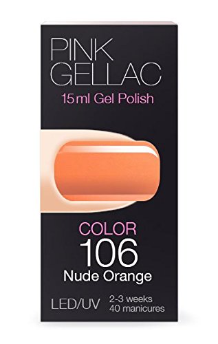 Pink Gellac Nude Orange 15ml Gel Nail Polish by Pink Gellac