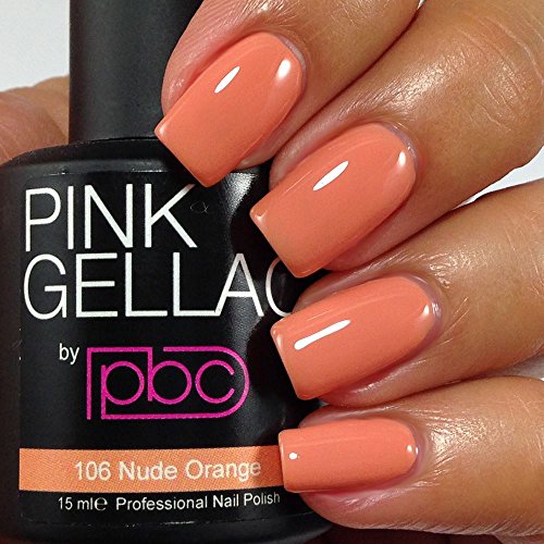 Pink Gellac Nude Orange 15ml Gel Nail Polish by Pink Gellac
