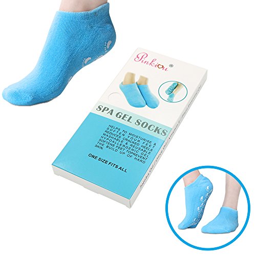 Pinkiou Calcetines de gel de silicona para pie agrietado seco Hidratante Blanqueamiento Suavizante