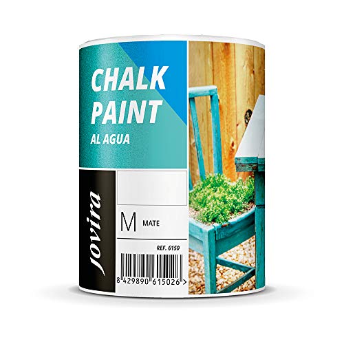 PINTURA EFECTO TIZA,CHALK PAINT, AL AGUA MATE, Renueva tus muebles con creatividad. (750ML, BLANCO ANTIGUO)