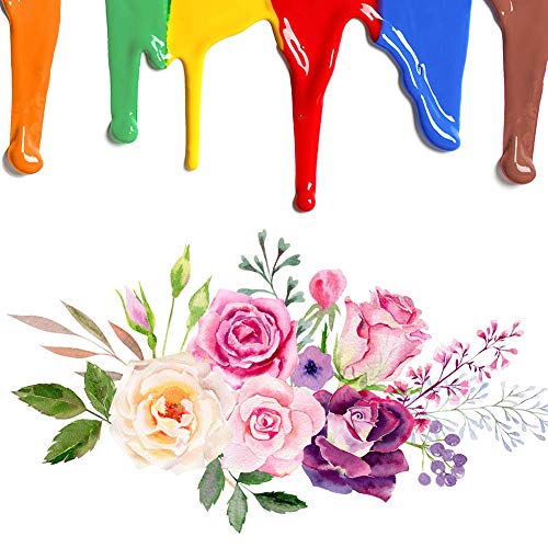 Pinturas Acrílicas, Acrylic Paint Set, tubos de Pinturas Acrílicas, El juego de acrílicos de para artistas, principiantes o niños, Set de 12, Viene con 2 pinceles