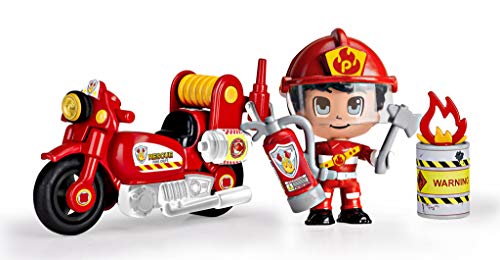 Pinypon Action - Moto de Bombero con 1 figurita, para niños y niñas de 4 a 8 años (Famosa 700014783) , color/modelo surtido