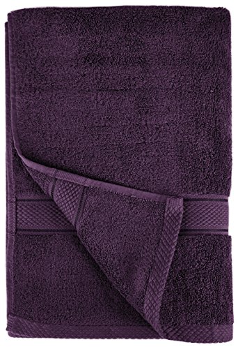 Pinzon by Amazon - Juego de toallas de algodón egipcio (2 toallas de baño y 4 toallas de manos), color morado