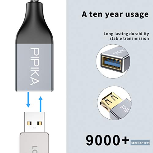 PIPIKA Cable Alargador USB 3.0 [1M], Cable Extension USB 3.0 Tipo A Macho A Hembra Alta Velocidad 5 Gbps para Mouse,Teclado,Pendrive,TV,Concentrador,Impresora,Computadora, Cámara, Gafas VR, Otros
