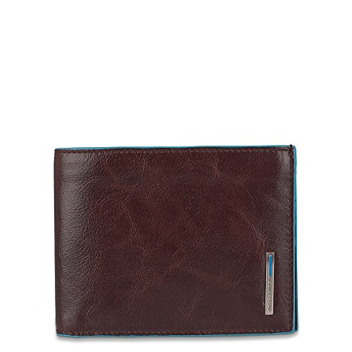 Piquadro Blue Square Monedero, 0.43 Liters, Marrón (Mogano)