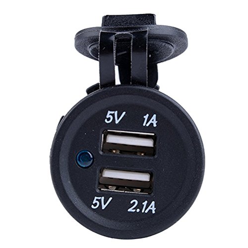 Pixnor Doble puerto USB adaptador de coche mechero Socket Splitter 12v cargador