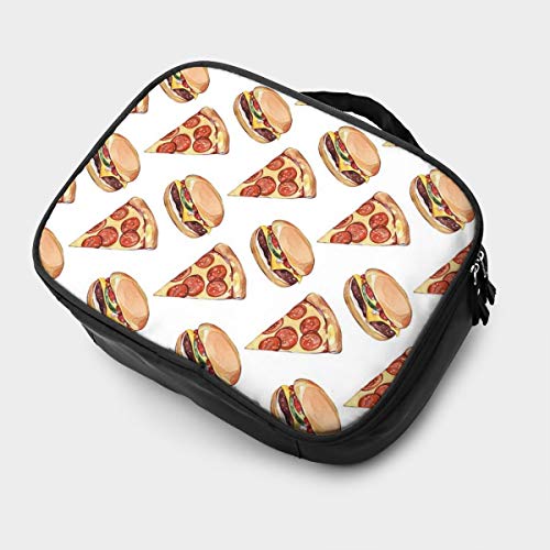 Pizza&Burger - Estuche de viaje para maquillaje y cosméticos, organizador portátil para artistas, bolsa de almacenamiento