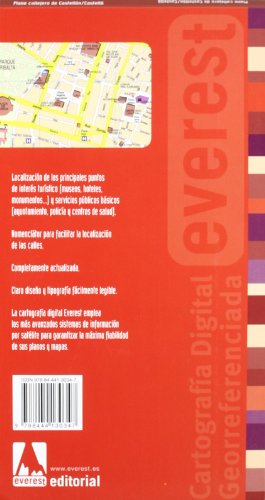 Plano callejero de Castellón/Castelló de la Plana. Con mapa de carreteras de la provincia y callejeros de Villarreal/Vila-real y Almazora/Almassora: ... 1.500.000. (Planos callejeros / serie roja)
