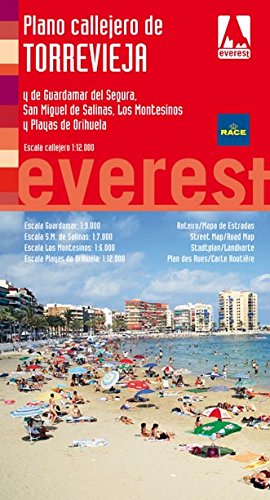 Plano callejero de Torrevieja y de Guardamar del Segura, San Miguel de Salinas, Los Montesinos y Playas de Orihuela (Planos callejeros / serie roja)