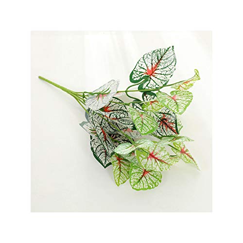 Plantas Falsa Artificial Hojas Verdes jardín Decoración del hogar simulado de Plantas Área Pared medianera decoración de la Boda Suministros, P