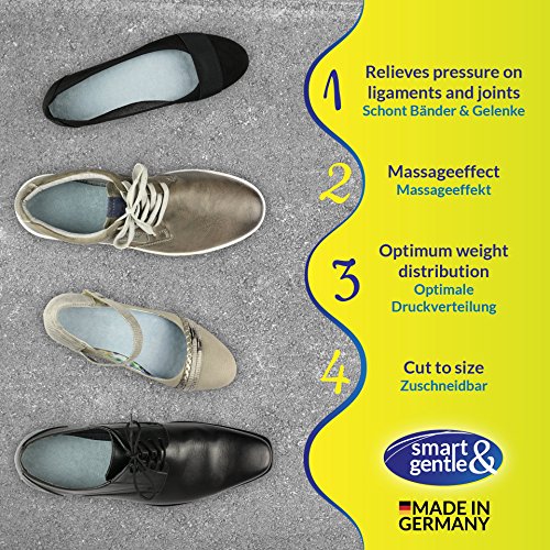 Plantillas GEL COMFORT con efecto masaje - Plantillas de descarga que amortiguan la presión y los impactos, plantillas de gel fabricadas en Alemania