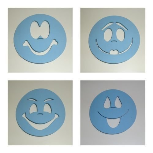 Plantillas para pintar caras de fofuchas para bolas de porex de 7 cm