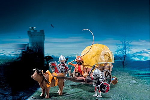 PLAYMOBIL Caballeros - Playset con Figuras del halcón con carruaje de Camuflaje (6005)