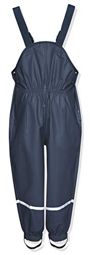 Playshoes Regenlatzhose Mit Textilfutter - Pantalones con manga larga para niños, Azul (Marino), 3-4 Years