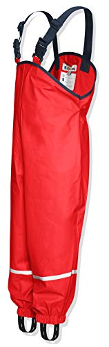 Playshoes Regenlatzhose Pantalón impermeable, Rojo, 5-6 Años/116 cm Unisex bebé