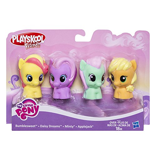 Playskool B4628AS0 Friends My Little Pony - Figura de 4 Unidades, diseño de Daisy Dreams, Menta y Applejack