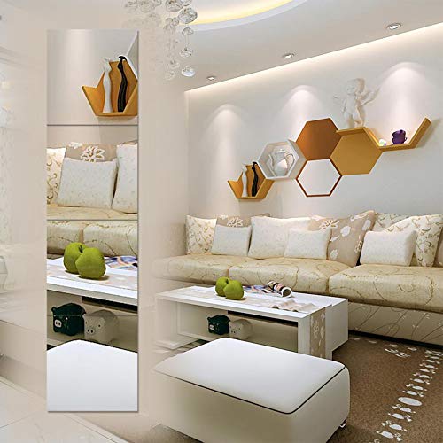 PLIENG Azulejos De Espejo De Pared Juego De Espejos Sin Marco De Cristal HD Espejos De Maquillaje De Larga Duración para Puertas De Hogar Y Baño Decoración Regalos De Mujer,20x20cm