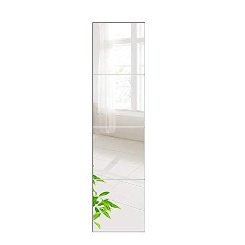 PLIENG Espejo De Cuerpo Entero HD Costuras Sin Marco Espejo De Baile Pasta Dormitorio Espejo De Pared Decoración Espejo para Mujer Regalos,28x28cm