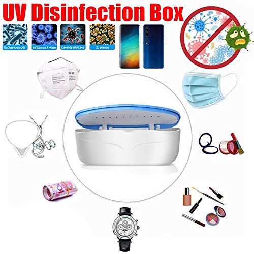 Podofo Caja de esterilización UV, Dispositivo de desinfección LED para uñas, Herramienta de limpieza de caja de esterilizador de luz ultravioleta para herramientas de maquillaje, Juego de manicura