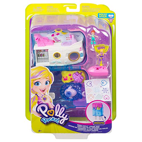Polly Pocket Cofre Crucero Sweet Sails con muñecas y accesorios, juguete +4 años (Mattel GKJ49)