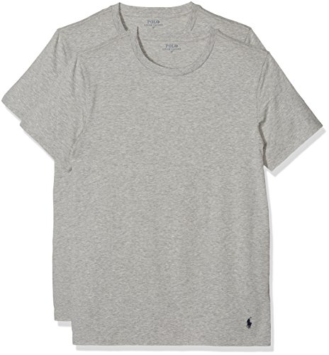 Polo Ralph Lauren Classic Camiseta, Gris (2pk An Htr/An Htr 003), L (Pack de 2) para Hombre