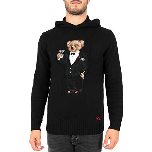 Polo Ralph Lauren Maglia Martini Bear con Cappuccio Uomo Mod. 710722840 XS