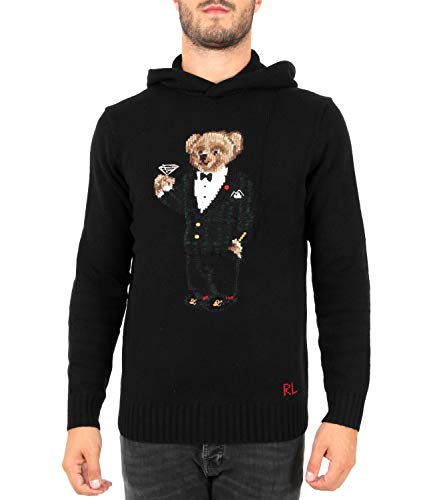Polo Ralph Lauren Maglia Martini Bear con Cappuccio Uomo Mod. 710722840 XS