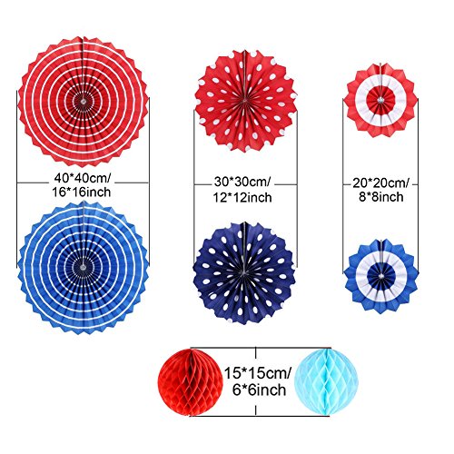 Pompones de Papel de Abeja de Papel Abanicos de Papel Decoraciones Arte Flores Decoración para la Fiesta Boda Cumpleaños Jardín Infantil 16 Piezas Color Multi