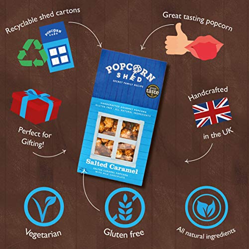 Popcorn Shed 8 Selection Pack - El regalo perfecto de palomitas de maíz - Popcorn Taster Pack | Snacks naturales, sin gluten y vegetarianos