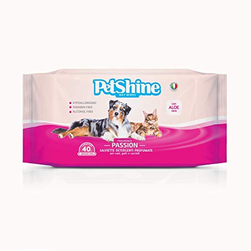 PORRINI Toallitas Higiene para Perro y Gato, Pasión, 40 uds, Perro