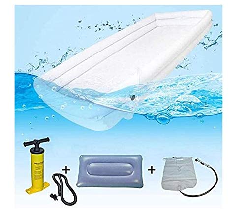 Portátil de la bañera inflable, PVC minusválidos Bañera paciente adulto bañera inflable inflable del baño Sida Con Bomba + Ducha bolsa de agua + almohada inflable for individuos que son la cama atado