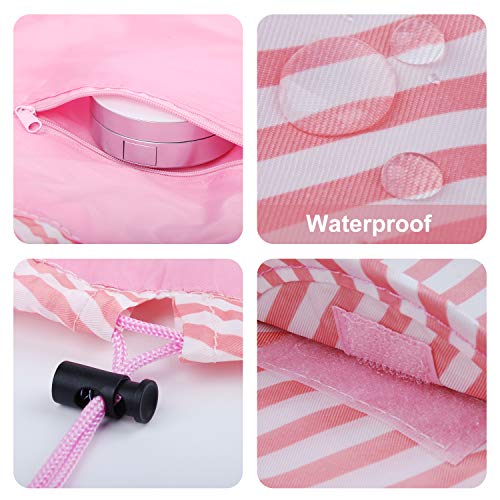 Portátil Lazy Drawstring Bolsa de Maquillaje de Viaje Bolsa de cosméticos Organizador de artículos de tocador Impermeable Grande para Mujeres y niñas