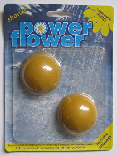 Power-Flower Ducha Drenaje Limpiador y Ducha Ambientador Doble Paquete de Recarga (4 x 33g Tablets)