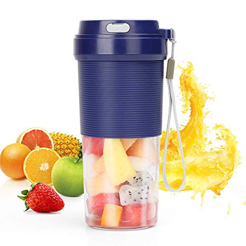 POWERGIANT Licuadora Portátil USB Recargable, 300ml Mini Taza De Jugo, Mezclador de Frutas Smoothie Maker para el hogar, la Oficina, los Deportes, Certificado FDA/BPA