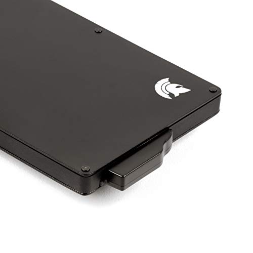 POWR Portatarjetas de Metal, Tarjeta RFID sin Contacto para Hombres